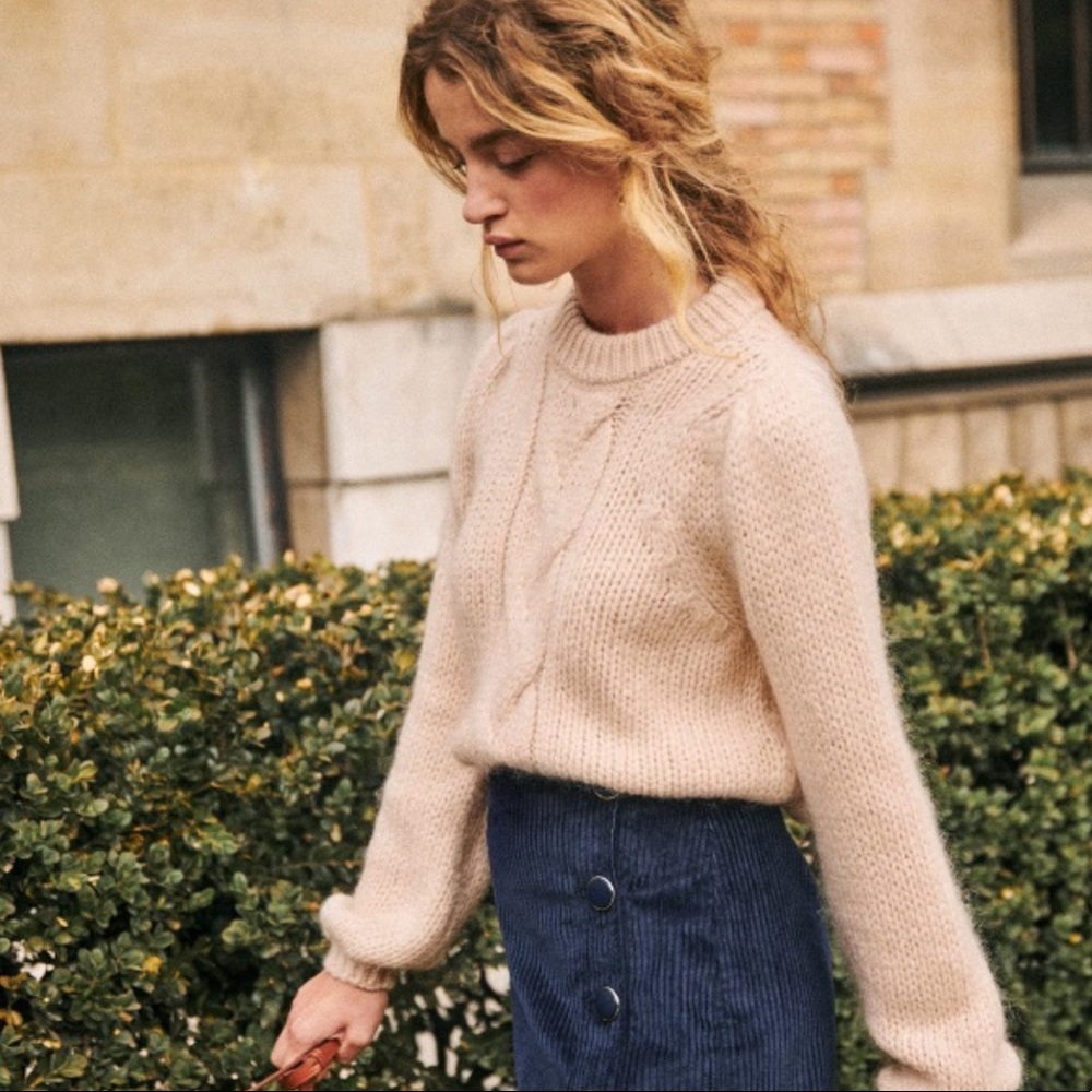 Sezane Serena Jumper in Cream Size S